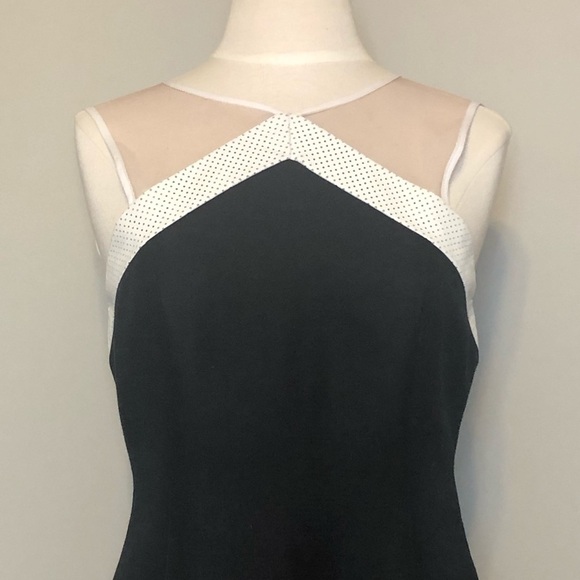 Wai Ming Black Dress with Leather and Mesh Details - Picture 2 of 15